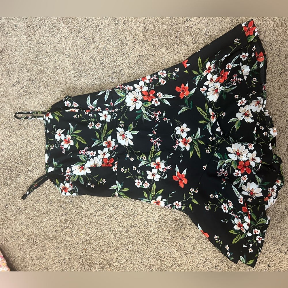Thrifted floral mini dress